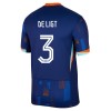 Original Fußballtrikot Niederlande De Ligt 3 Auswärtstrikot EURO 2024 Für Herren